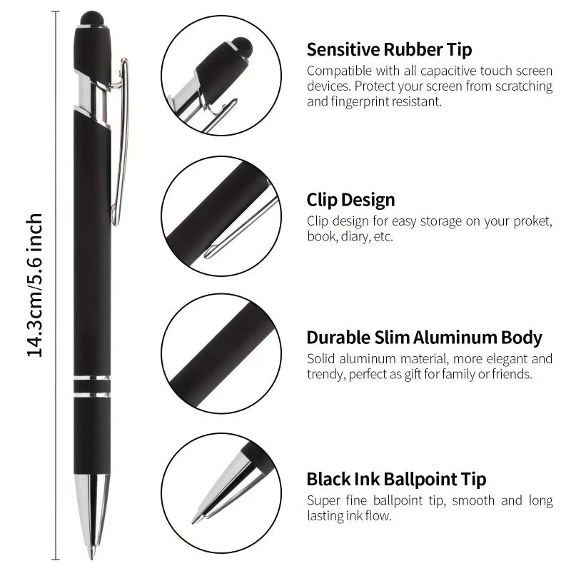 20pc Personalized Ballpoint Pen Gift Set with Stylus Tip