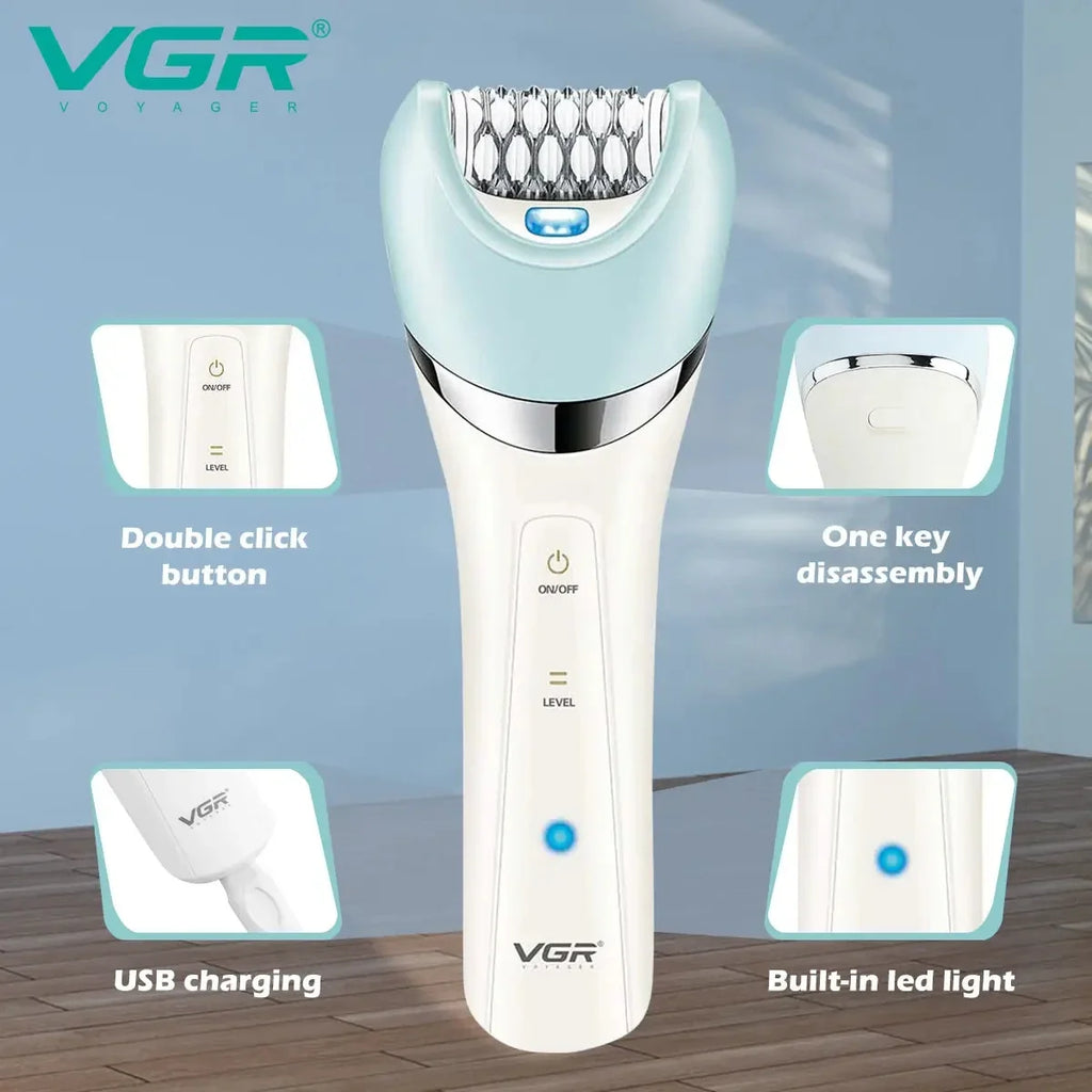 VGR V-703 5-in-1 IPX4 Women's Electric Hair Removal Beauty Set