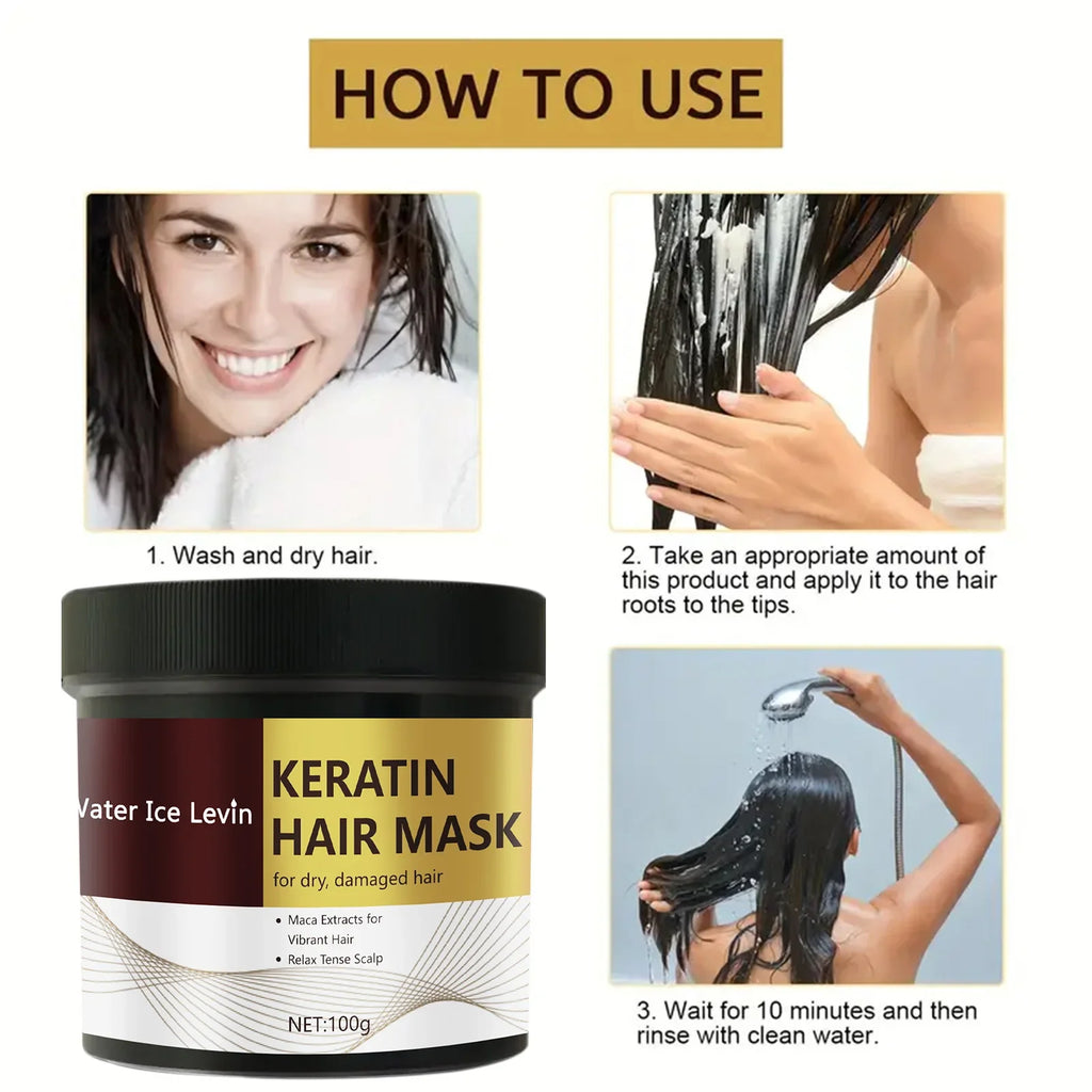Keratin Hair Mask – Smooth, Moisturize & Control Frizz (100g)