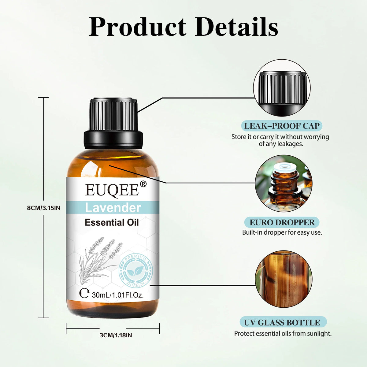 EUQEE 30ml Aromatherapy Essential Oil | Diffuser & Reed Oil