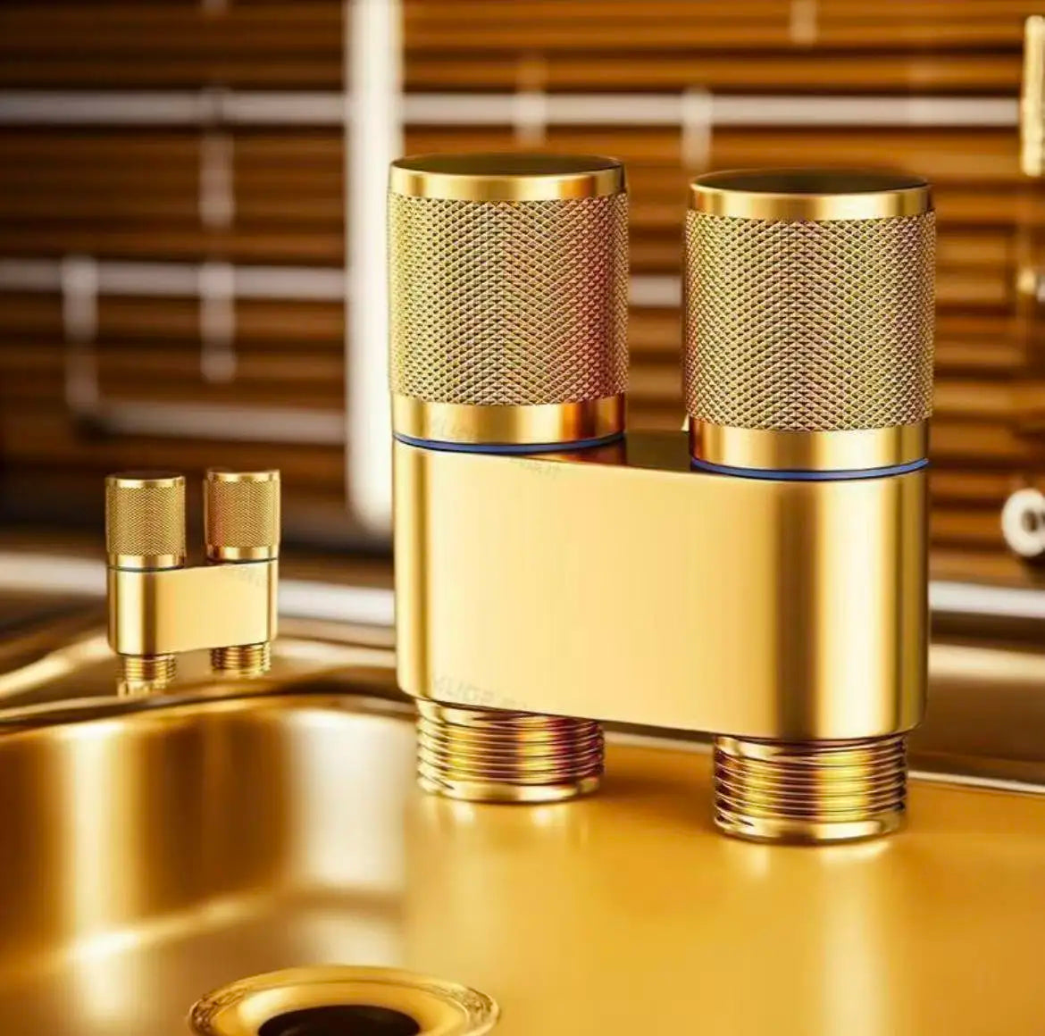 Dual Outlet Copper Tee Washing Machine Water Stop Valve