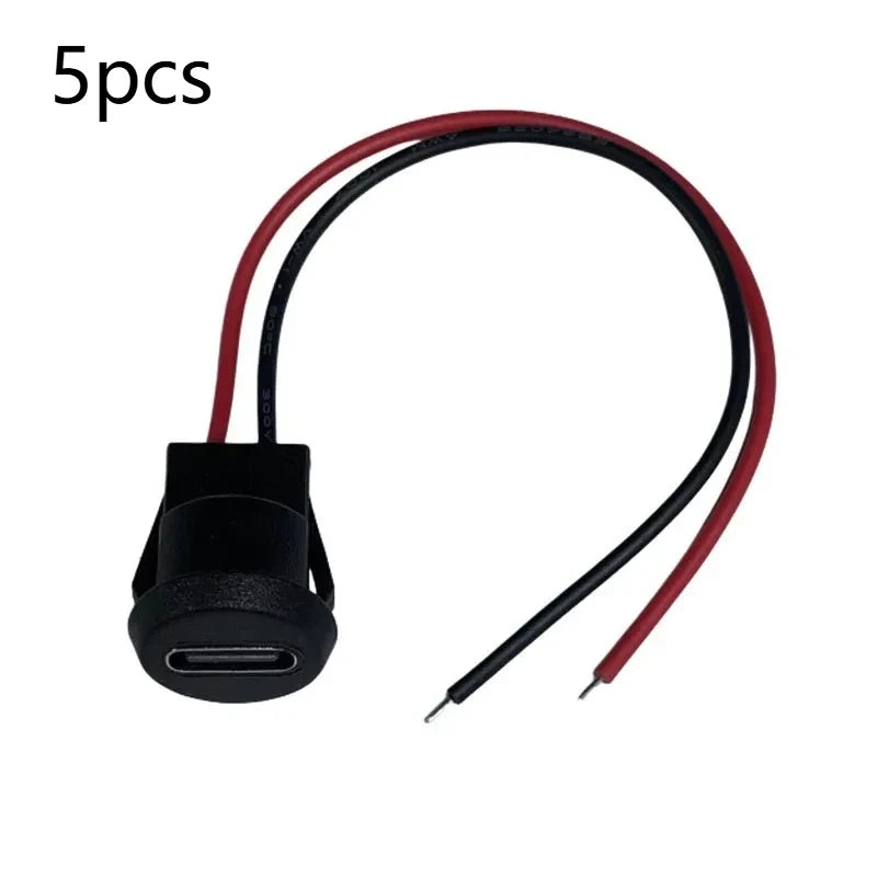 Waterproof USB-C Charging Socket – 2-Pin Fast Charge Port Jack