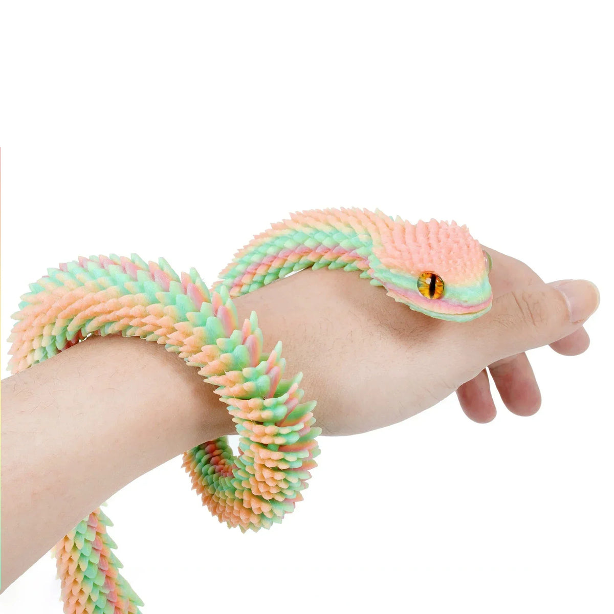 3D Printed Articulated Snake & Egg Figurine | Fidget Toy Decor