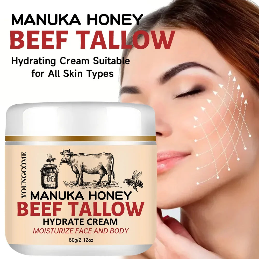 YOUNGCOME Beef Tallow Honey Balm – Face & Body Moisturizer