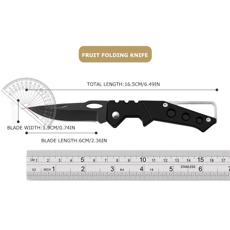 PLYS EDC Folding Pocket Knife – Carbon Steel Blade, All-Steel
