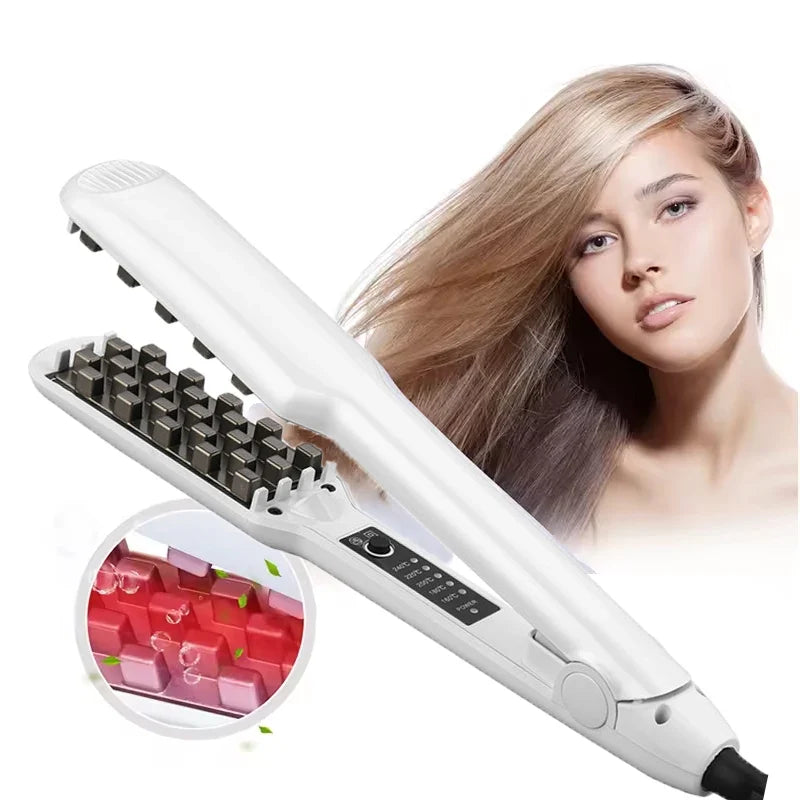 Volumizing Ceramic Hair Straightener Comb | Fast Heat Iron