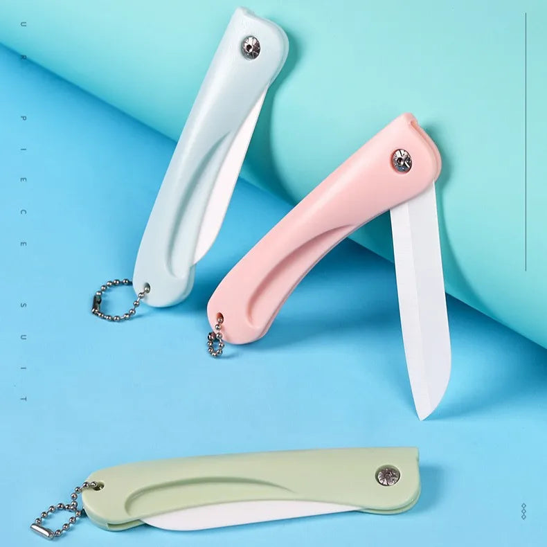 Ceramic Fruit Knife – Folding Paring Knife with Sleeve
