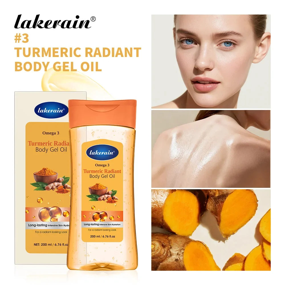 Lakerain Radiant Body Gel Oil – Vitamin C, Turmeric & Cocoa