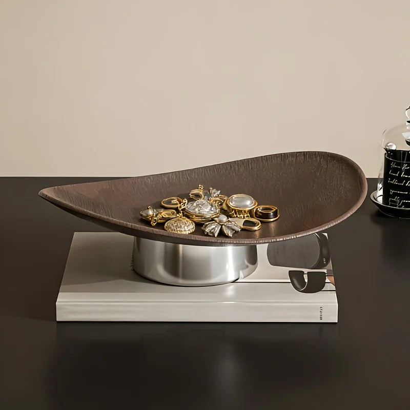 Modern Minimalist Storage Tray Wood-grain Finish Multifunctional