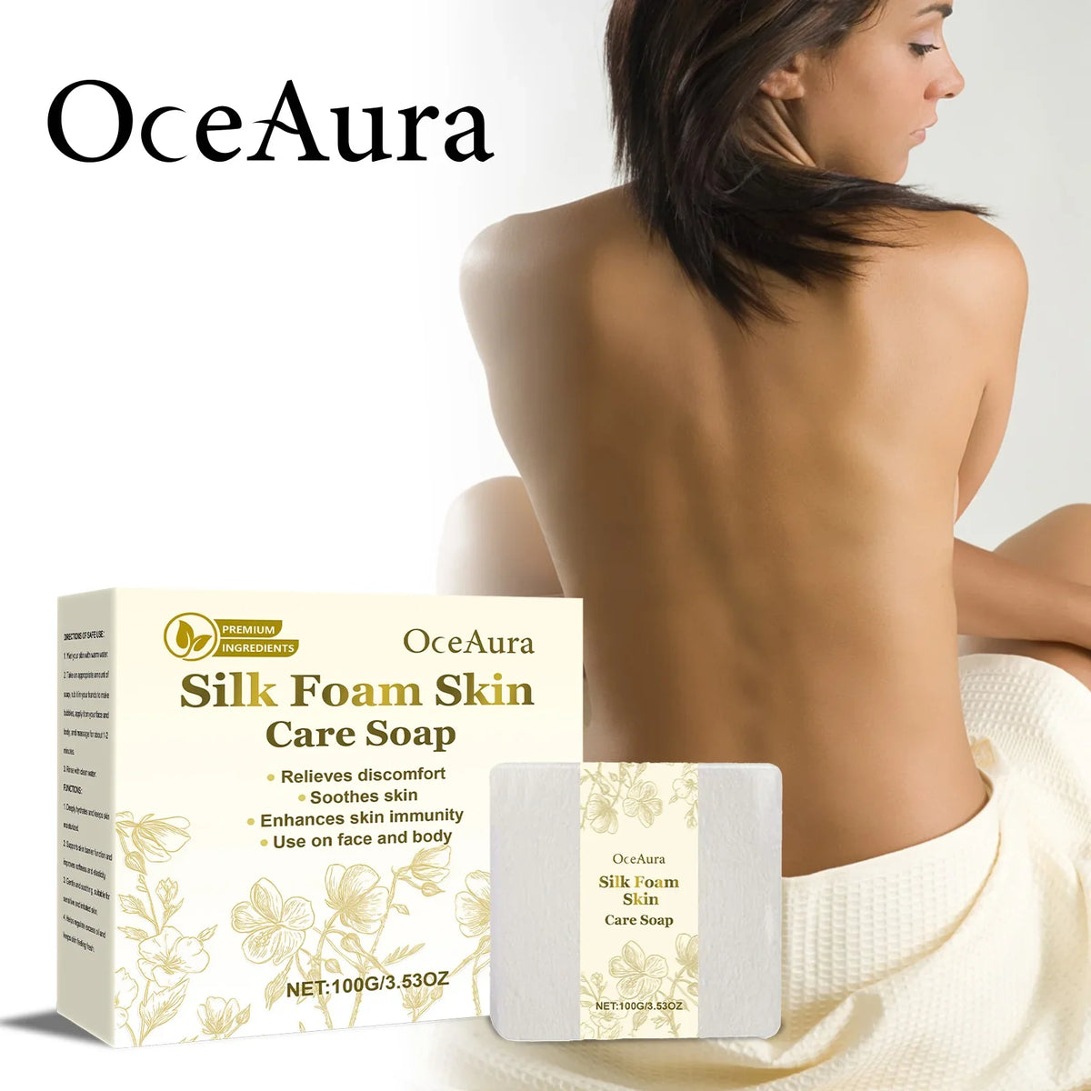 OceAura Gentle Cleansing Bar Soap – Oil Control & Moisturizing