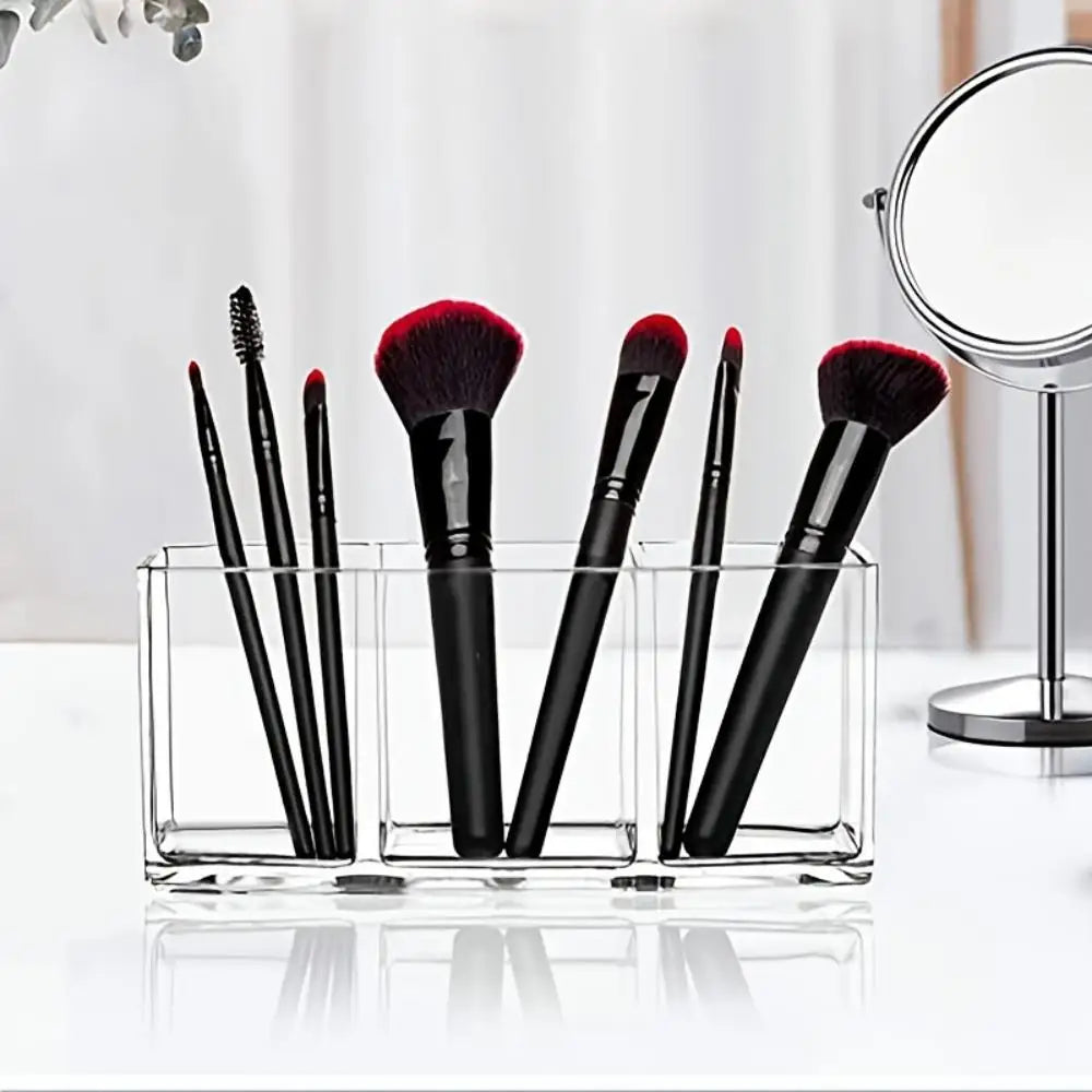 Clear Makeup Brush Organizer Acrylic Cosmetics Brushes Storage