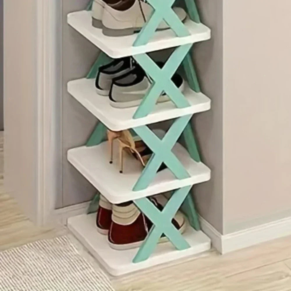 Stackable Folding Shoe Rack Organizer – Multi-Layer Shelf