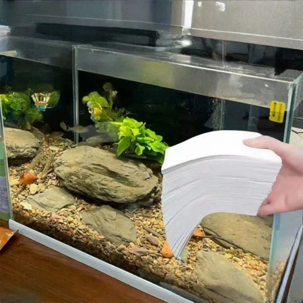 50-Pack Aquarium Filter Paper – Non-Woven Water Purification Pads