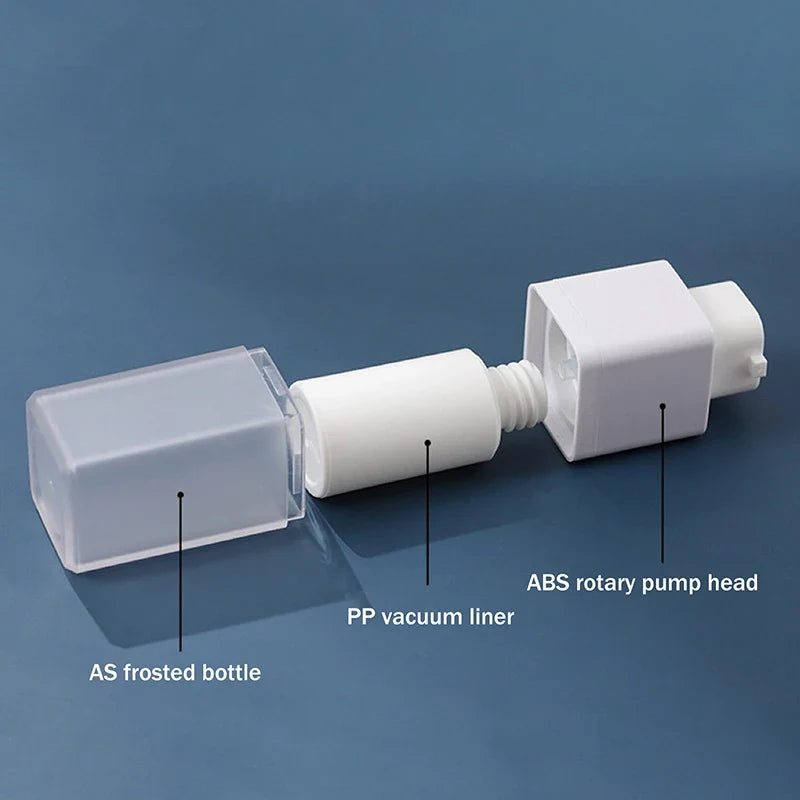 Square Vacuum Pump Bottle | Travel Lotion Dispenser 15/30/50ml