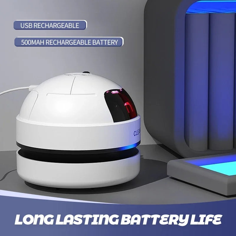 Mini Rechargeable Desktop Vacuum – Keyboard & Desk Cleaner