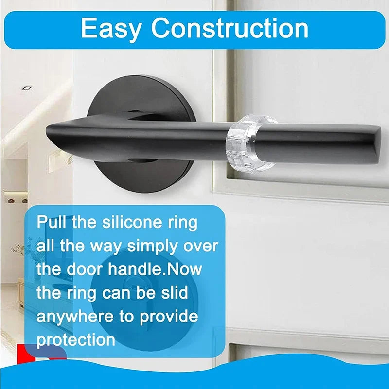 Transparent PVC Door Handle Bumper – Wall & Furniture Guard