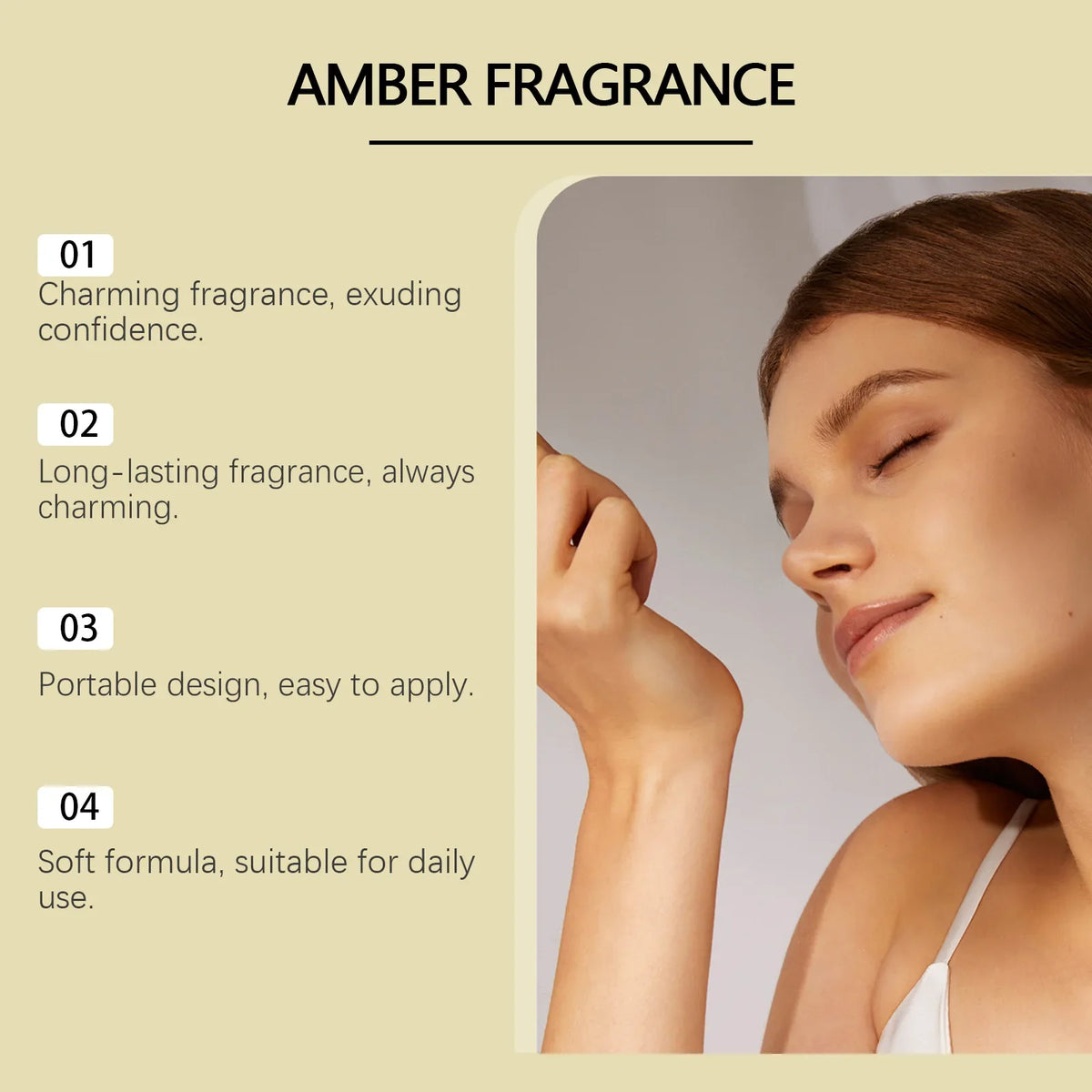 Sweet Amber Roll-On Perfume – Portable Long-Lasting Scent