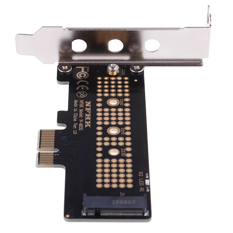 M.2 NVMe NGFF SSD to PCIe x1 Adapter Card + Half-Height Bracket
