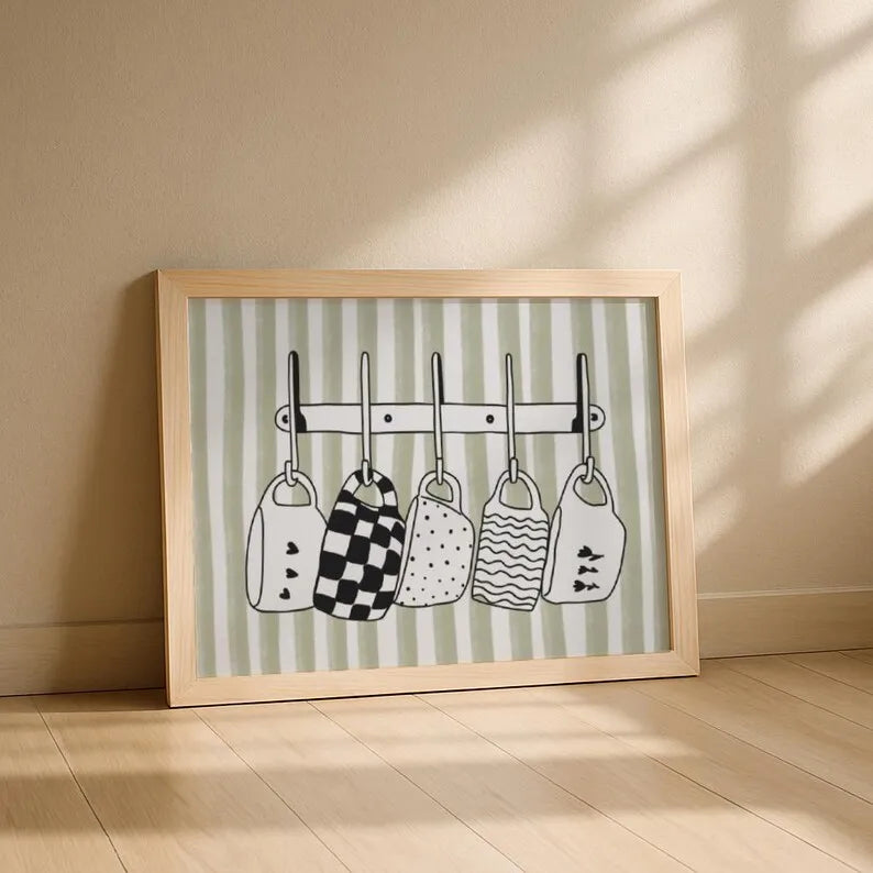 Teacup Canvas Wall Art Print | Kitchen & Dining Room Decor