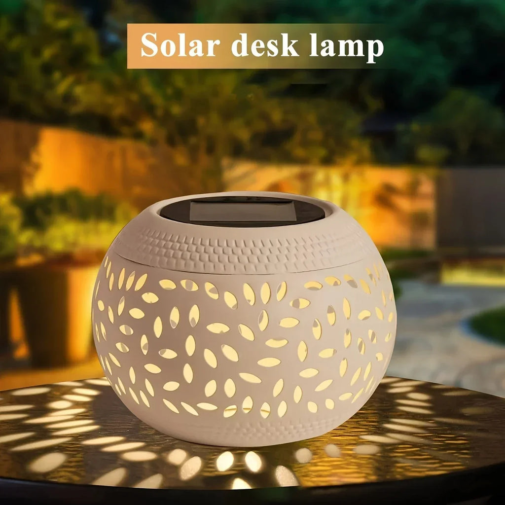 AISITIN Solar Hollow Metal Garden Lamp for Patio & Lawn