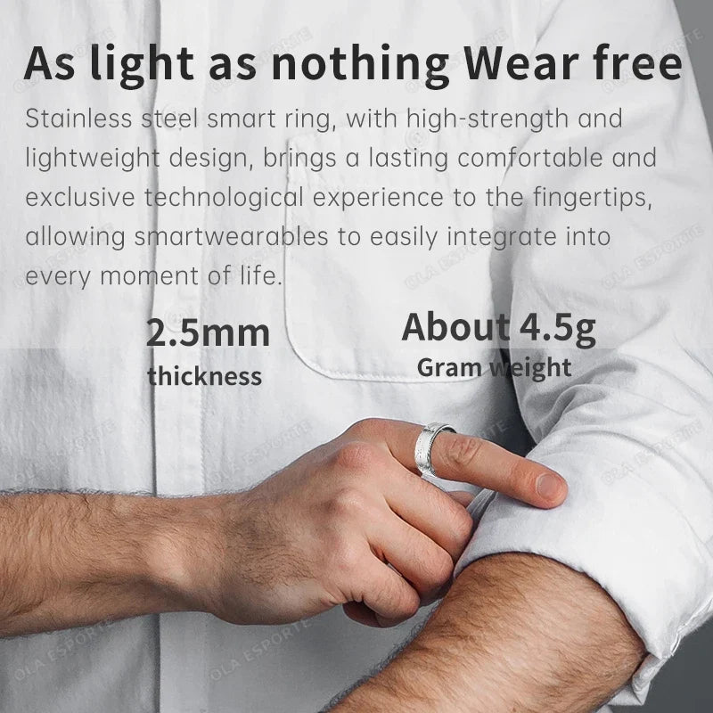 Smart Ring – Heart Rate, Sleep & Fitness Tracker | IP68 Waterproof