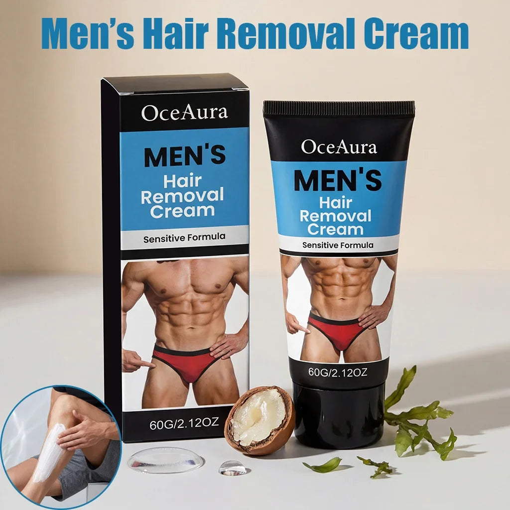 OceAura Men's Painless Hair Removal Cream – Body & Legs