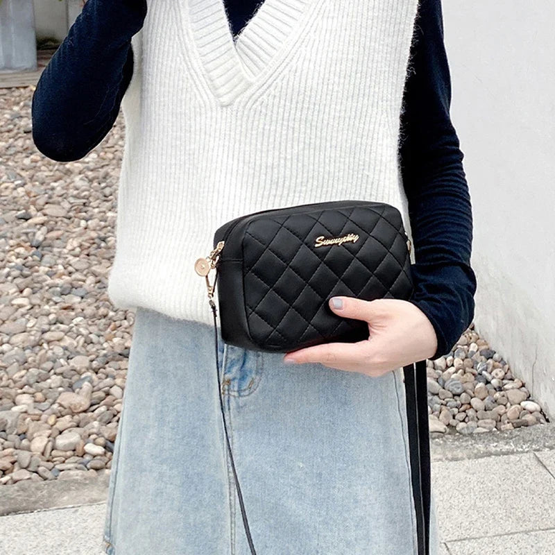 Women's Tassel Crossbody Bag | Quilted PU Shoulder Messenger Bag