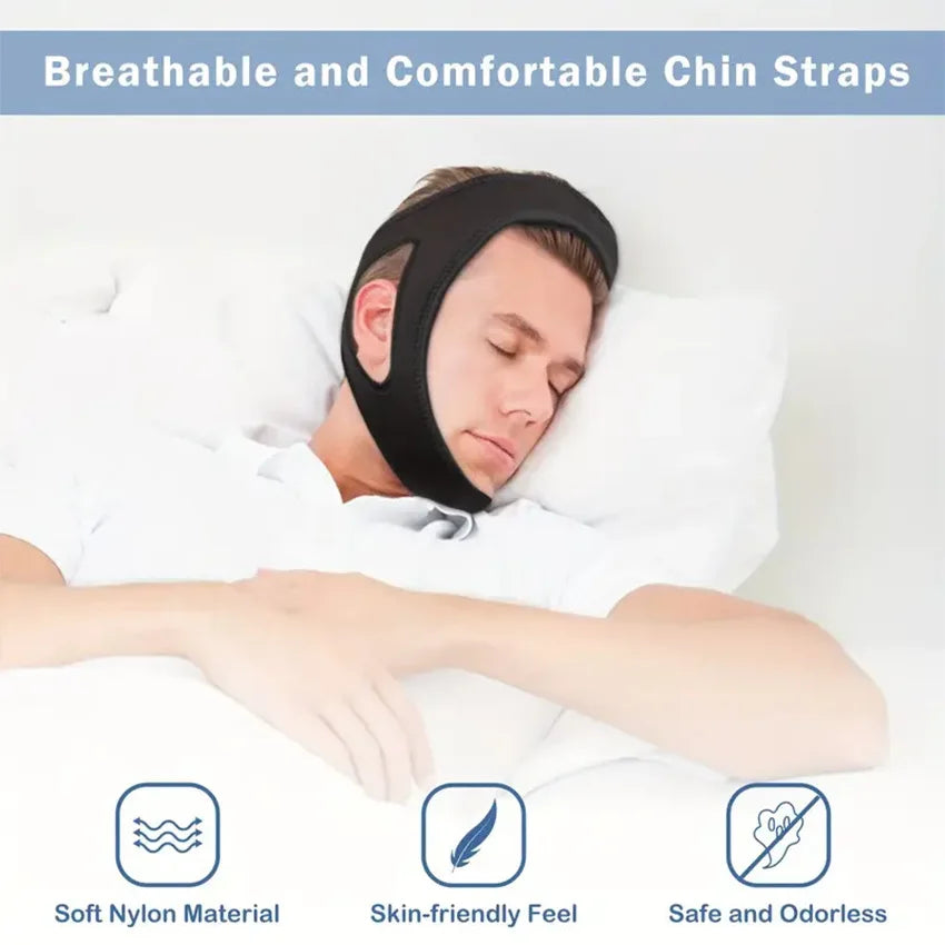 Adjustable Anti-Snoring Chin Strap for Men & Women