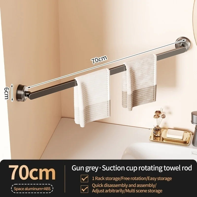 Suction Cup Towel Bar – No-Drill Wall Mount Rack | Bath & Kitchen