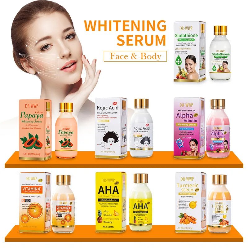 AHA Arbutin Face Serum – Turmeric, Kojic Acid, Whitening 125ml