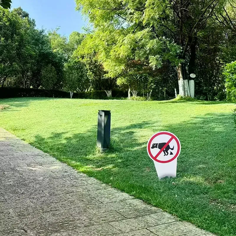 No Dog Poop Yard Sign – Waterproof Garden Stake Warning Sign