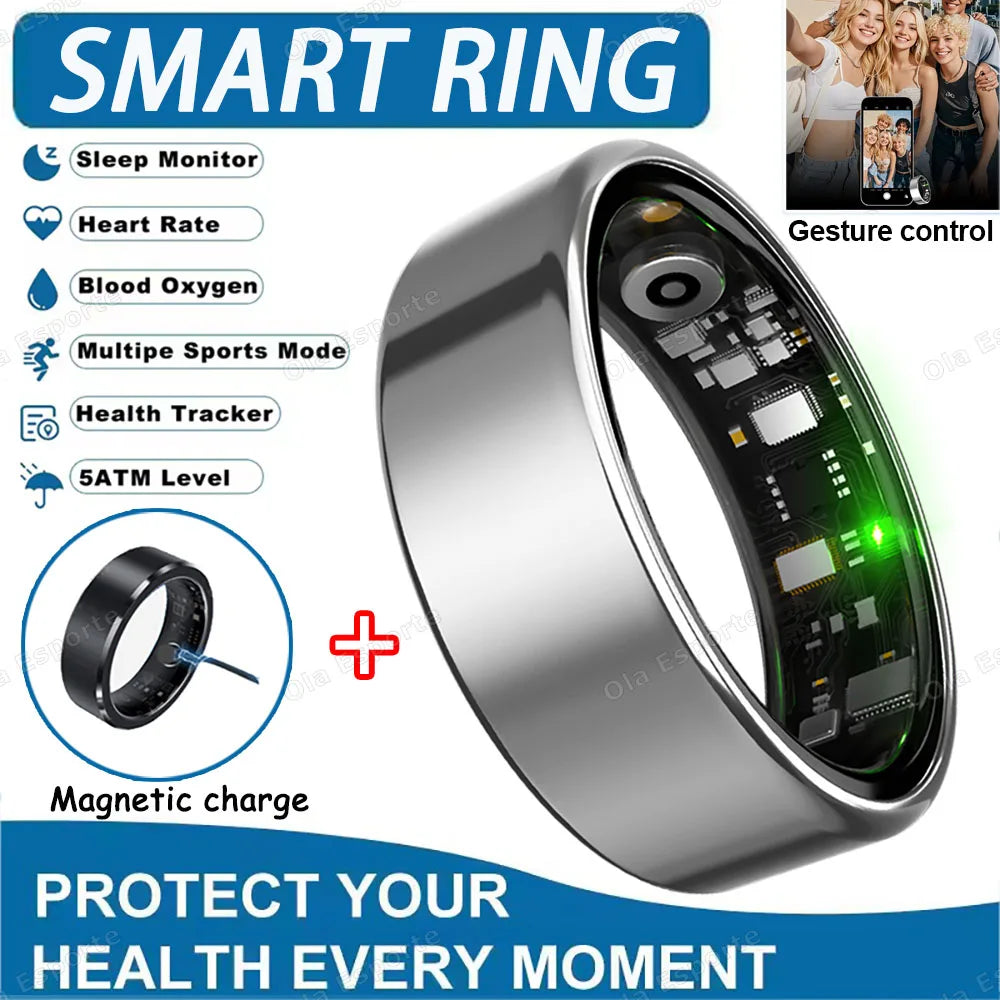 2026 Smart Ring Heart Rate Blood Pressure Sleep Monitoring Motion