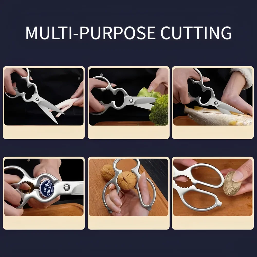 Multi-Functional Kitchen Scissors – Heavy-Duty Cooking Shears
