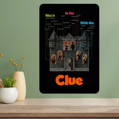 Clue Classic Movie Metal Poster Sign – Retro Aluminum Wall Art