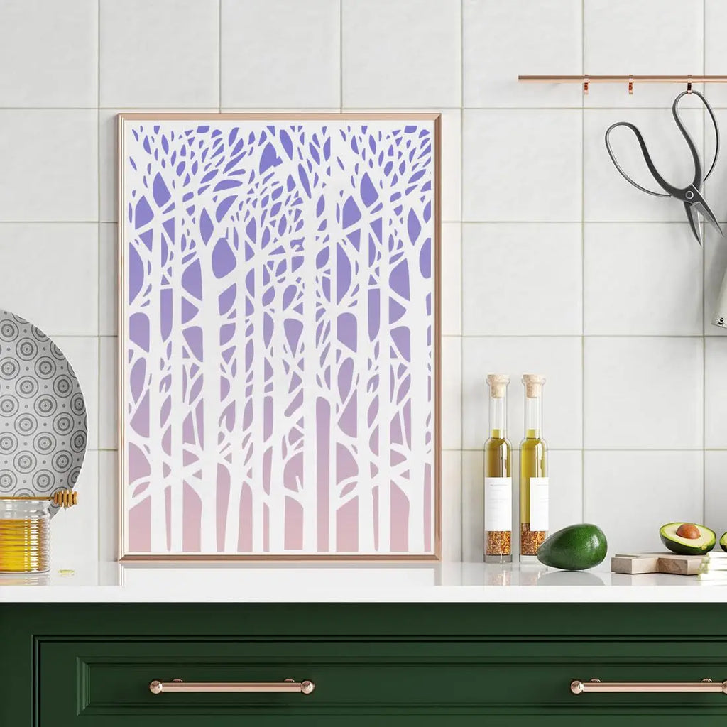 18-Piece Floral Tree Layering Stencils 21x10cm DIY Scrapbooking