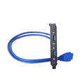 20-Pin to Dual USB 3.0 Rear Panel Bracket Adapter Cable 50cm