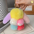 Gifts Rabbit Fur Keychain Women Bag Car Key Chain Pendant Decoration