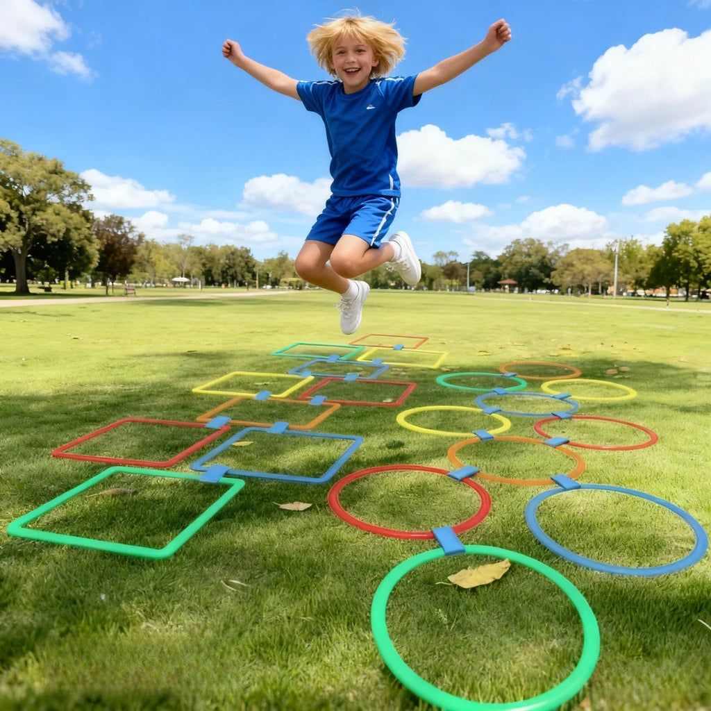 Outdoor Kids Funny Physical Training Sport Toys Lattice Jump Ring