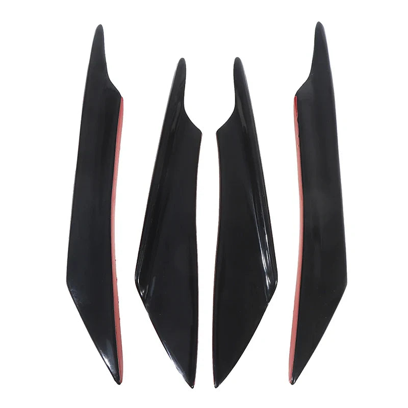 4Pcs Carbon Fiber Bumper Canard Splitter Fins – Universal Fit