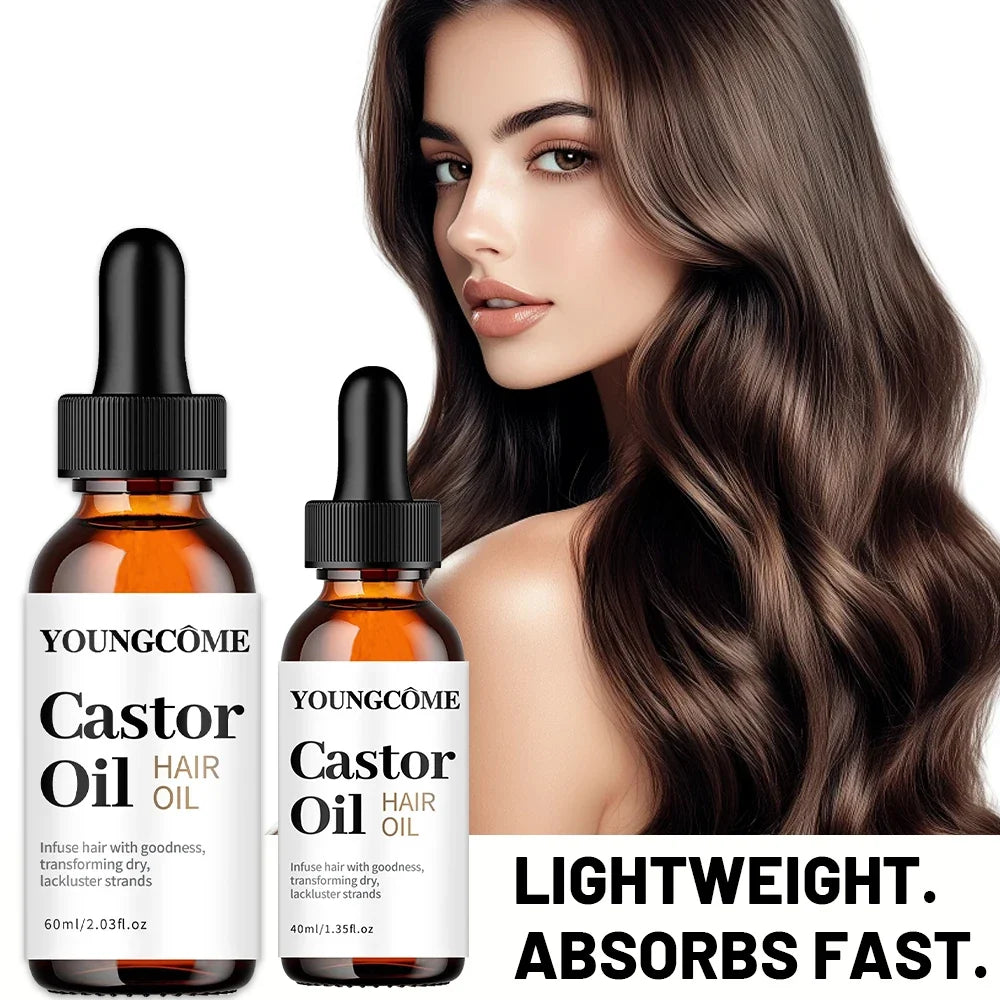 YOUNGCOME Castor Hair Oil Serum – Frizz Control & Shine