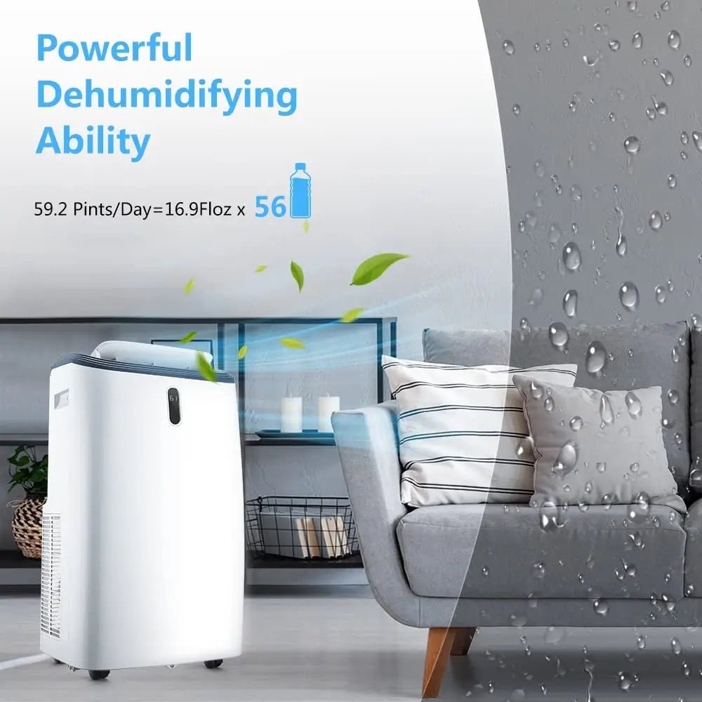 DUTRIEUX 14000 BTU Portable Air Conditioner – WiFi & Remote
