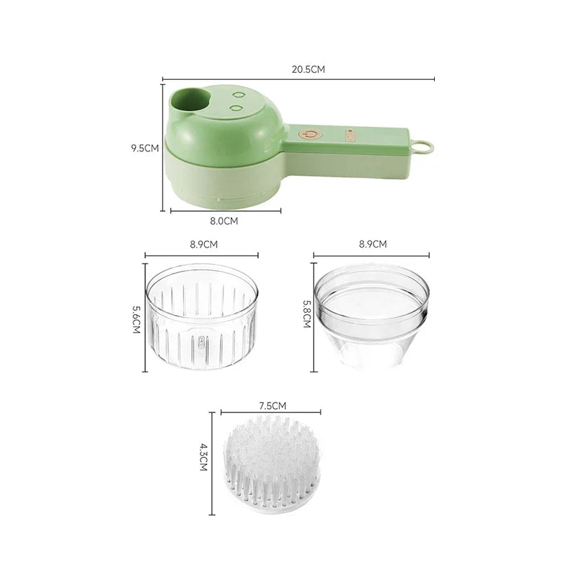 BALASHOV 4-in-1 Electric Food Chopper – Garlic Slicer & Grinder