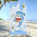 Doraemon Quick-Dry Beach Towel | Soft Large Cartoon Sports Towel