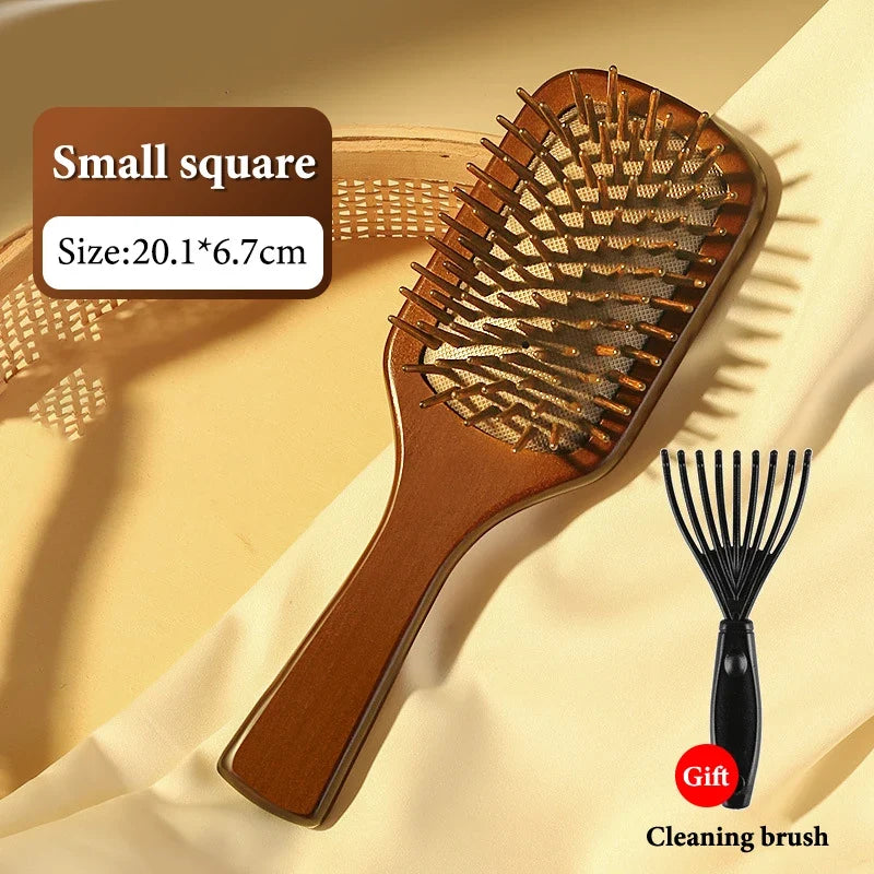 Sandalwood Air Cushion Comb – Scalp Massage for All Hair Types