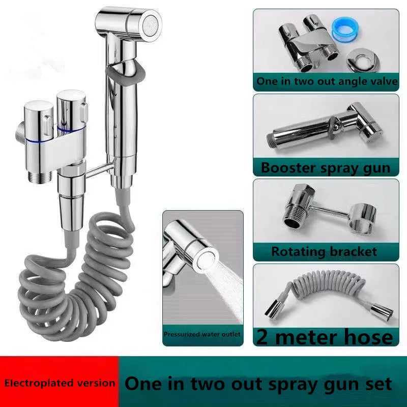 Handheld Bidet Sprayer Set | Brass Valve & 2m Hose