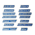 12-Piece Magnetic Toolbox Drawer Labels | 3D Bold Organizer