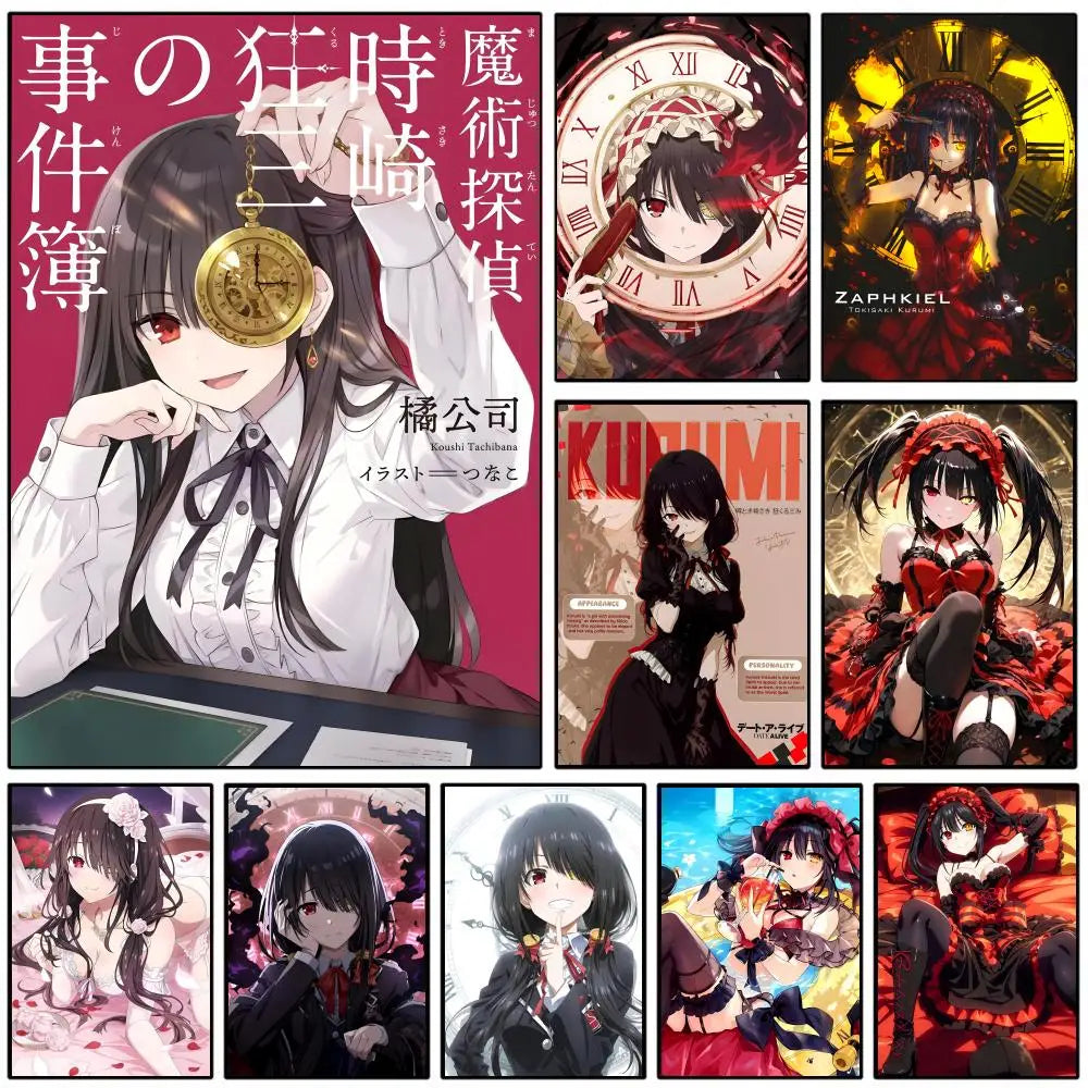 Kurumi Tokisaki Anime Wall Poster Sticker – HD Decal Art