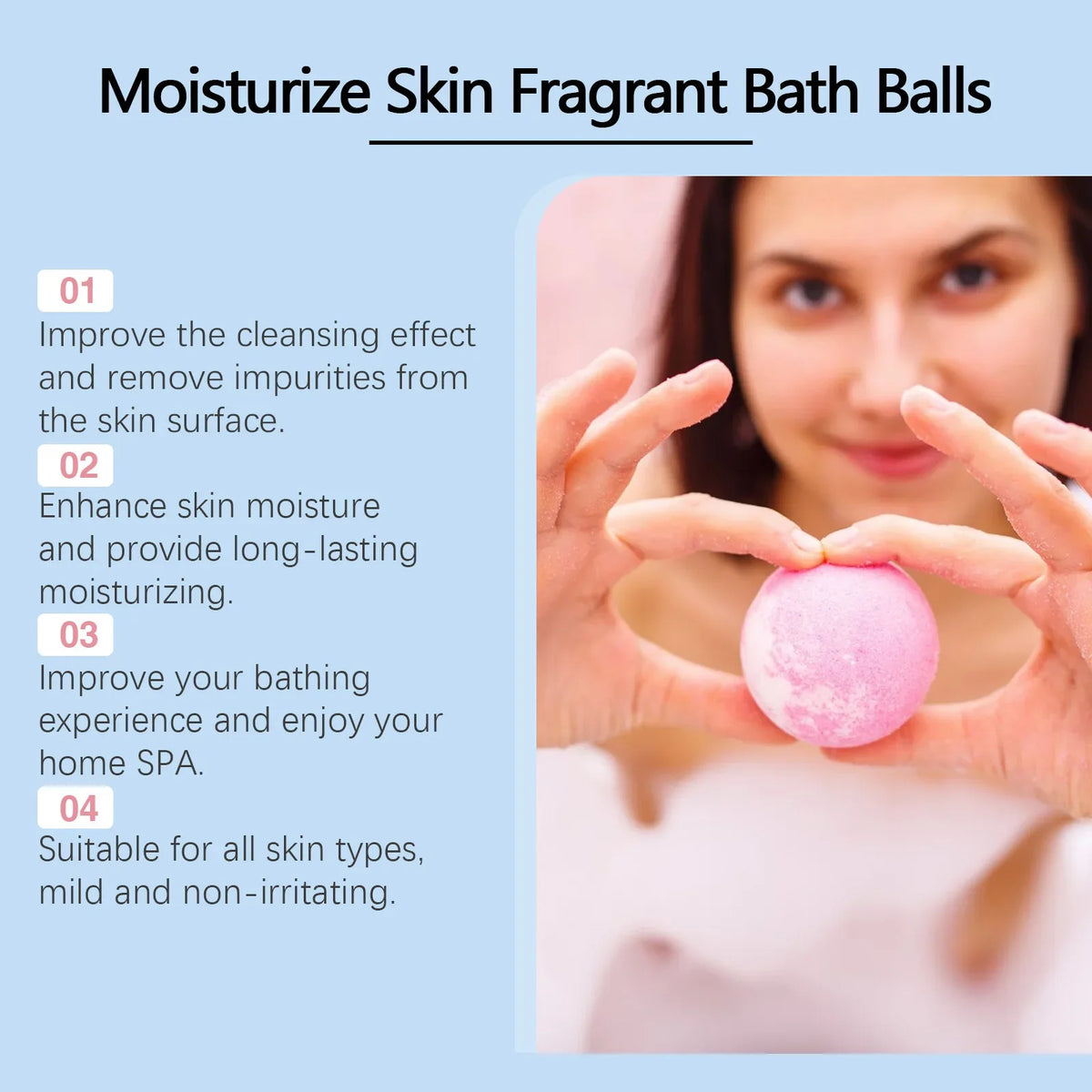Aromatherapy Bath Bombs Set – 6 Pack Moisturizing Fizz Balls