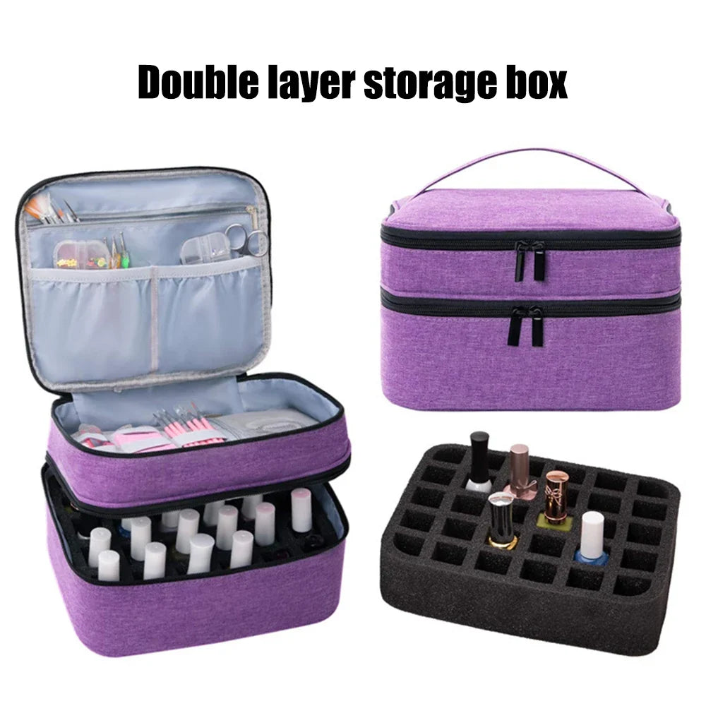Nail Polish Storage Bag Essential Oil Portable Cosmetic Care Tool Box