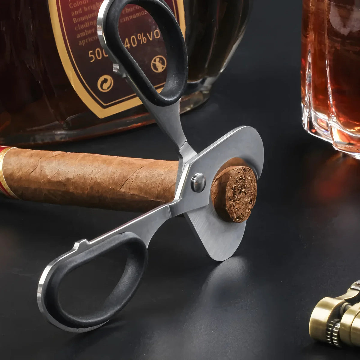 Stainless Steel Double Blade Cigar Scissors – Sharp Cutter